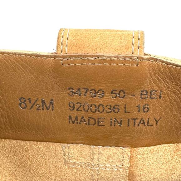 Frye Ricki Ring Strap Vintage Tan Moto Boot Sz 8.5 Leather Block Heel Bootie New - Picture 6 of 15